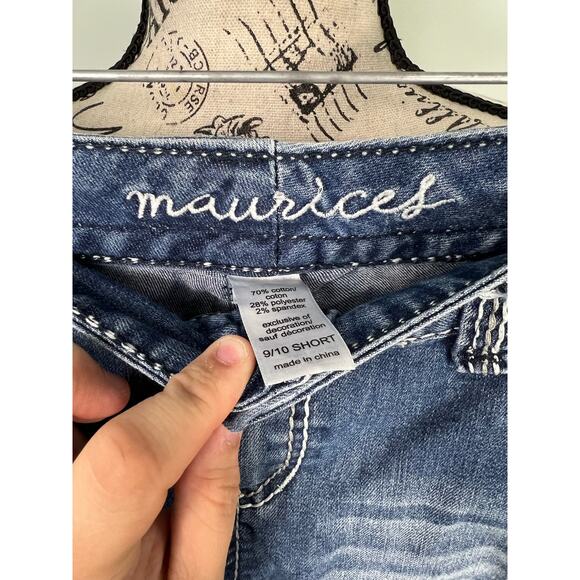 NWOT Maurices midrise Whitewashed Short blue jeans - Picture 3 of 5